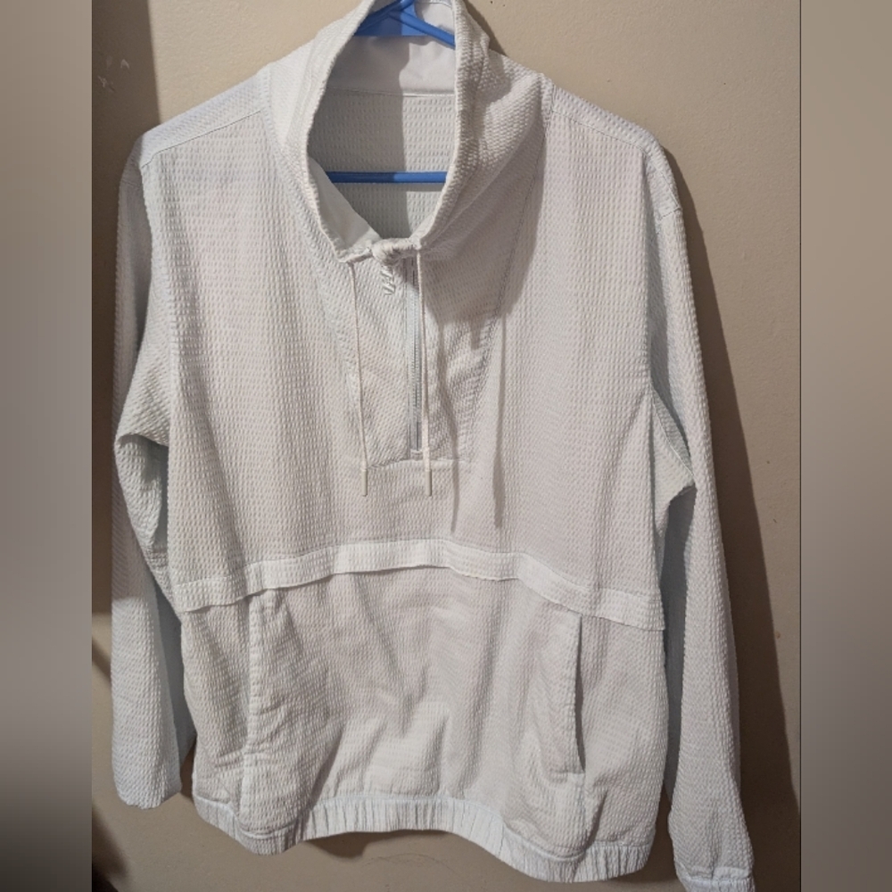 Lululemon White Hooded Sweater
